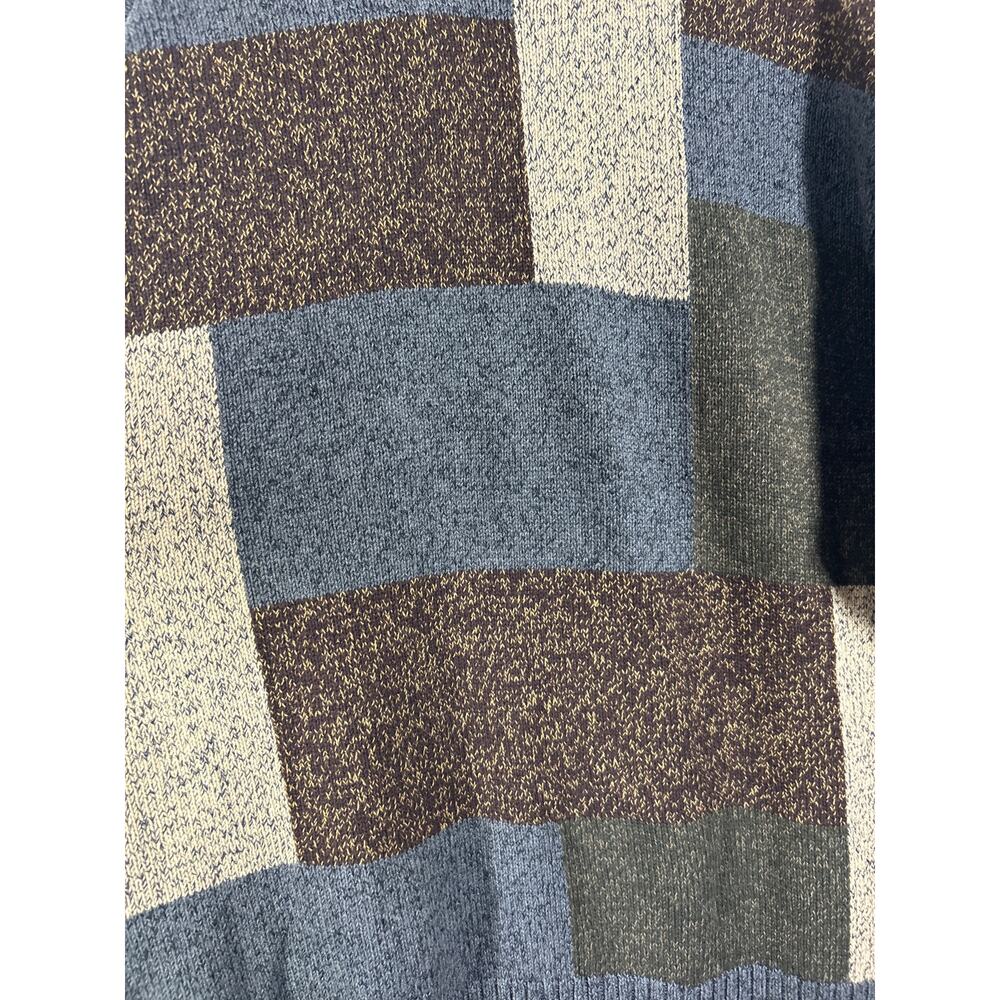 Vintage Sweater XL Gray Geometric Crew Neck Australia Cotton Dockers - Picture 4 of 9